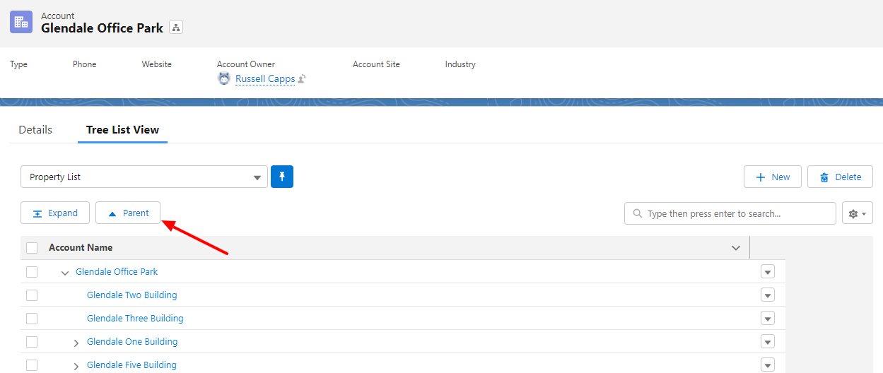 Inovi Tree List View Screenshot