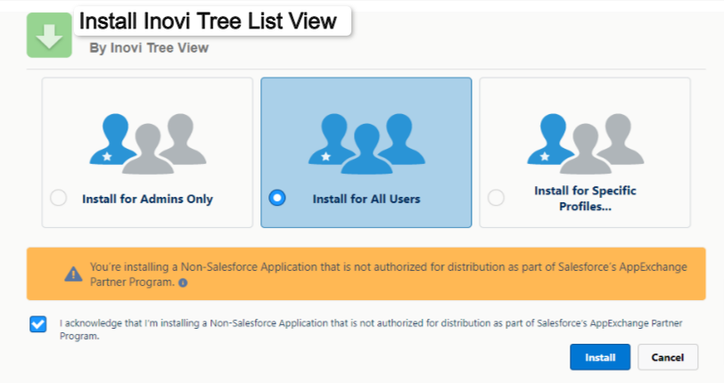 Inovi Tree List View Screenshot